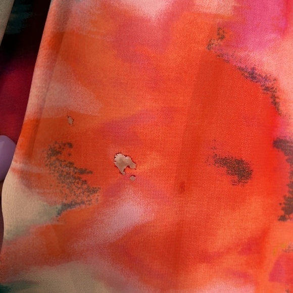 Eliza J Pleated Chiffon Floral Halter Maxi Dress Size 10 - Picture 7 of 7